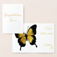 ELEGANT GOLD BUTTERFLY GOLDEN GLÜCKWÜNSCHE