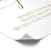 Elegant Gold Calligraphy Date Jar Sign Poster (Ecke)