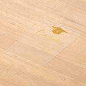 Elegant Gold Calligraphy Graduation Party Acryleinladungen (Ablage )