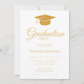 Elegant Gold Calligraphy Graduation Party Einladung (Vorderseite)