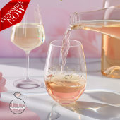 Elegant Gold Calligraphy Mr. und Mrs. Typografy Weinglas Ohne Stiel