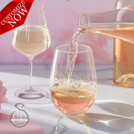 Elegant Gold Calligraphy Mr. und Mrs. Typografy Weinglas Ohne Stiel