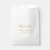 Elegant Gold Calligraphy Script Wedding Vielen Dan Geschenktütchen (Vorderseite)
