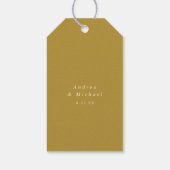 Elegant Gold Calligraphy Wedding Vielen Dank Geschenkanhänger (Rückseite)