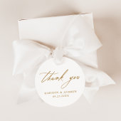 Elegant Gold Calligraphy Wedding Vielen Dank Geschenkanhänger
