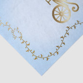 Elegant Gold Carriage Blue Storybook Royal Seidenpapier (Ausschnitt)