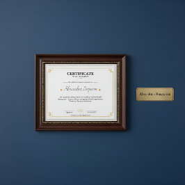 Elegant Gold Certificate of Achievement Profession