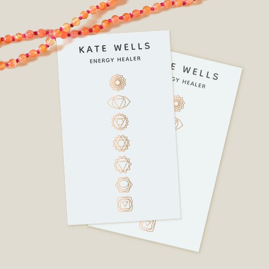 Elegant Gold Chakra Spiritual Energy Worker Visitenkarte