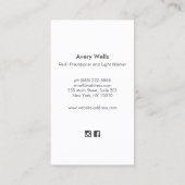 Elegant Gold Chakra Spiritual Energy Worker Visitenkarte (Rückseite)