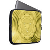 Elegant Gold Chakra Zen Yoga Geistliche Meditation Laptopschutzhülle (Vorne Rechts)
