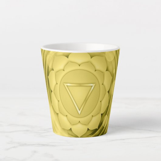 Elegant Gold Chakra Zen Yoga Geistliche Meditation Milchtasse (Vorderseite)