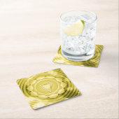 Elegant Gold Chakra Zen Yoga Geistliche Meditation Rechteckiger Pappuntersetzer (Vor Ort)