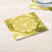 Elegant Gold Chakra Zen Yoga Geistliche Meditation Rechteckiger Pappuntersetzer (angewinkelt)