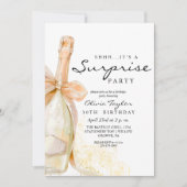 Elegant Gold Champagne 30. Geburtstag Einladung (Vorderseite)