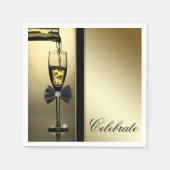 Elegant Gold Champagne Serviette (Vorderseite)