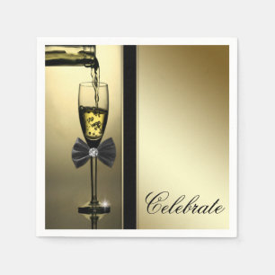 Elegant Gold Champagne Serviette