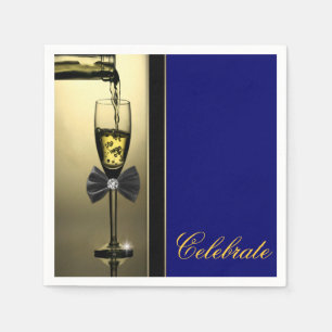 Elegant Gold Champagne Serviette