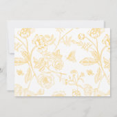 Elegant Gold Chinoiserie QR Code Wedding RSVP Einladung (Rückseite)