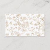 Elegant Gold Chinoiserie Wedding Website QR Code Begleitkarte (Rückseite)