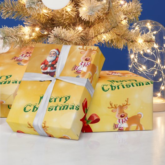 Elegant Gold Christmas Geschenkpapier (Feiertage)