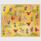 Elegant Gold Christmas Geschenkpapier (Flach)