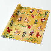 Elegant Gold Christmas Geschenkpapier (Ungerollt)