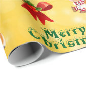 Elegant Gold Christmas Geschenkpapier (Rolleneckpunkt)