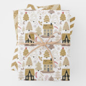 Elegant Gold Christmas Geschenkpapier Set (Beispiel)