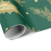 Elegant Gold Christmas Seamless Pattern – Luxury H Geschenkpapier (Rolleneckpunkt)