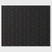 Elegant Gold Christmas Tree Christmas Geschenkpapier (Flach)