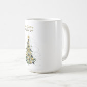 Elegant Gold Christmas tree ,coffee mug Kaffeetasse (VorderseiteRechts)