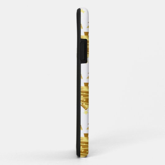 Elegant Gold Christmas Tree iPhone Case (Hinten/Rechts)
