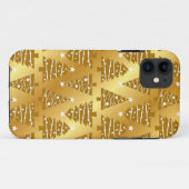 Elegant Gold Christmas Tree iPhone Case (Rückseite (Horizontal))