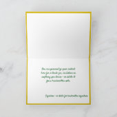 Elegant Gold Christmas Tree Ornaments Personalize Karte (Innenseite)