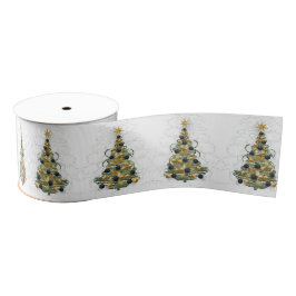 Elegant Gold Christmas tree ,ribbon Ripsband
