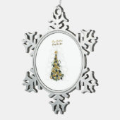 Elegant Gold Christmas tree snow flakes ornament (Rechts)