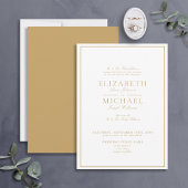Elegant Gold Classic Script Wedding Einladung