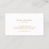 ELEGANT GOLD CLOVER LOGO on WHITE for Salon, Welln Visitenkarte (Rückseite)