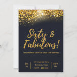 Elegant Gold Confetti auf dem Schwarzen Meer | 60. Einladung<br><div class="desc">Die elegante Goldschmiede von Confetti auf schwarz | Einladung zum 60. Geburtstag! Diese Einladung ist ideal für alle, die ein elegantes klassisches Design mit einer Touch Glamour Lieben. Der atemberaubende schwarze Hintergrund Set die Bühne für die glitzernde Goldtypografie und glänzende Konfetti und schafft so eine wahrhaft auffällige Einladung, die Ihre...</div>