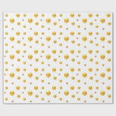 Elegant Gold Confetti auf Weiß Geschenkpapier (Flach)