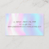 Elegant Gold Confetti, Broom, Holographisch Visitenkarte (Rückseite)