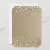 Elegant Gold Confetti Diamonds Kraft Sweet 16 Einladung (Rückseite)