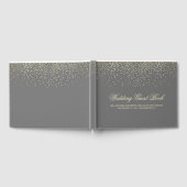 Elegant Gold Confetti Dots Wedding Gästebuch (Voll)