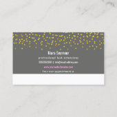 Elegant Gold Confetti Eyelash Extensions Terminkarte (Rückseite)