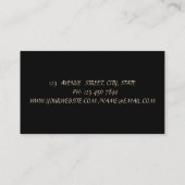 Elegant Gold Confetti,Floral Sewing Machine Visitenkarte (Rückseite)