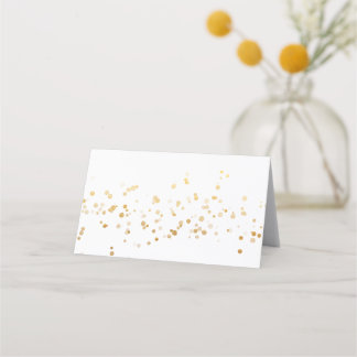 Elegant Gold Confetti Hochzeiten Platzkarten
