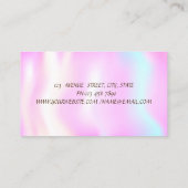 Elegant Gold Confetti, holografisch Cool Visitenkarte (Rückseite)