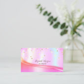 Elegant Gold Confetti, holografisch Cool Visitenkarte (Stehend Vorderseite)