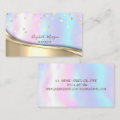 Elegant Gold Confetti, holografisch Visitenkarte (Vorne/Hinten)