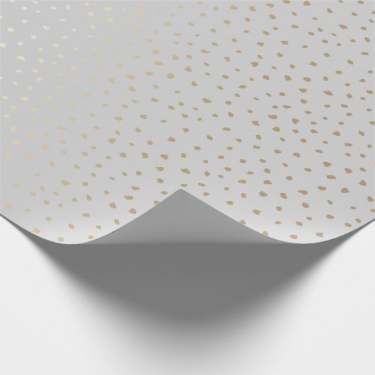 Elegant Gold Confetti im Hintergrund Geschenkpapier (Ecke)
